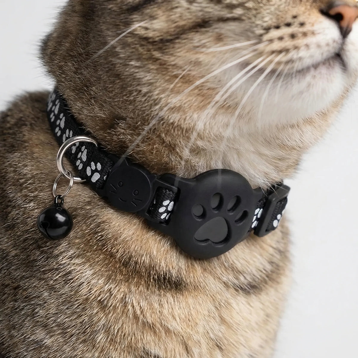GPS Cat Collar with Live Tracker & App Adjustable Waterproof Reflective Safety Design for Cats | Sansoti