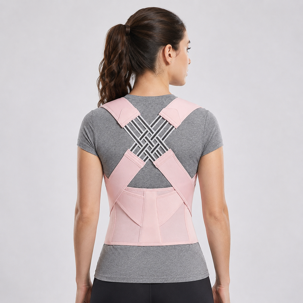 Adjustable Back Brace for Full Back Support, Posture Correction, Breathable, Comfortable, Daily Use | Sansoti