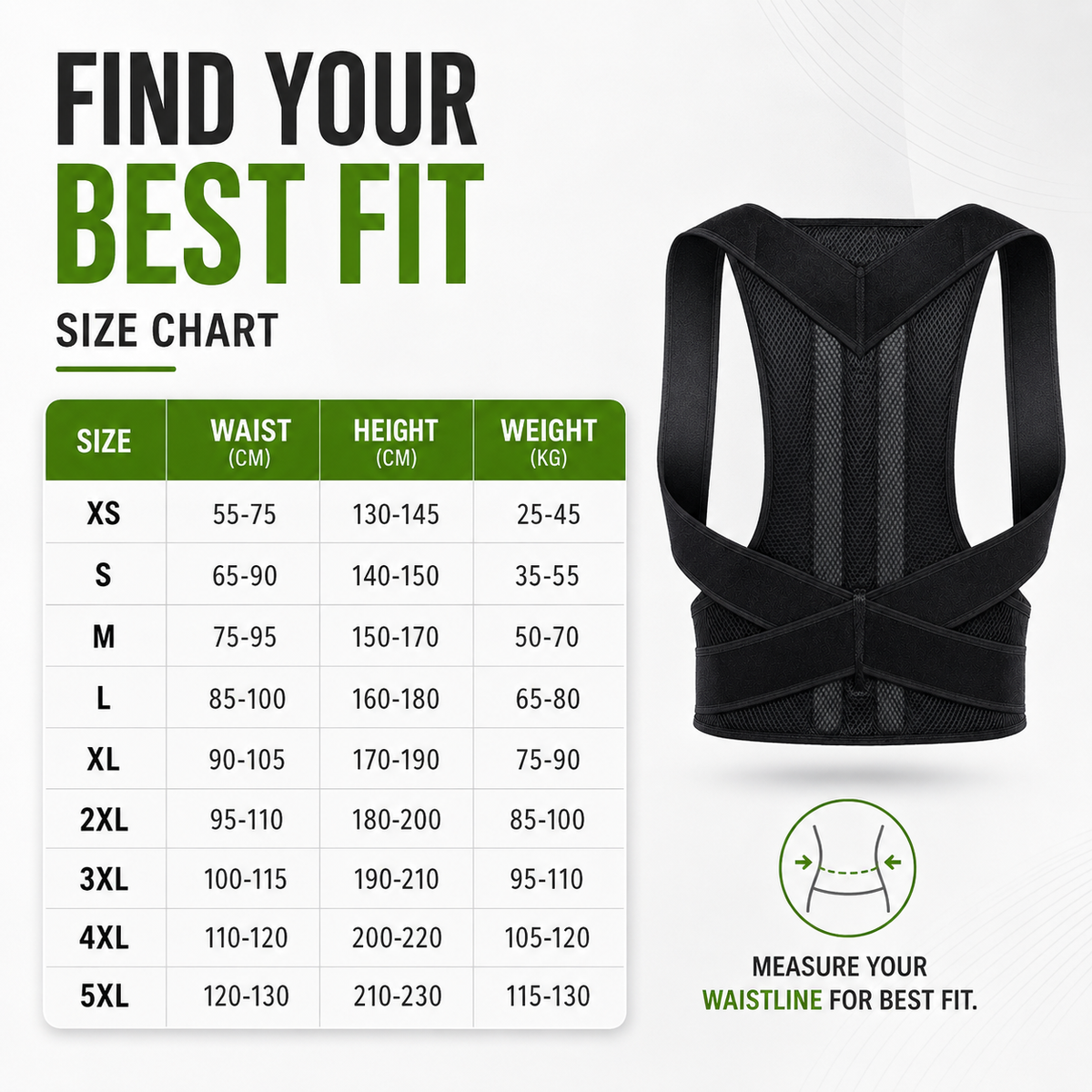 Adjustable Unisex Posture Corrector Back Support Bandage Lumbar Support Breathable Comfortable Daily Use | Sansoti