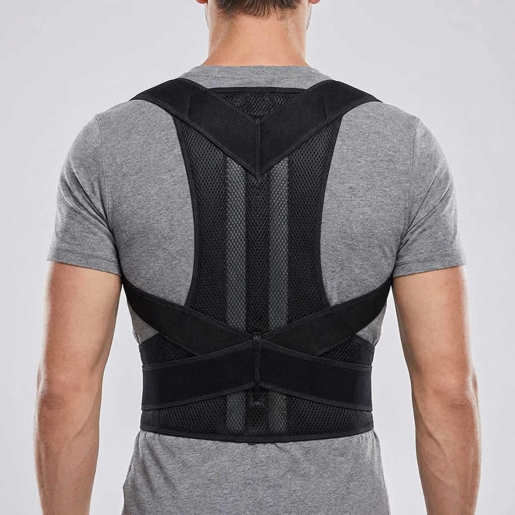 Adjustable Unisex Posture Corrector Back Support Bandage Lumbar Support Breathable Comfortable Daily Use | Sansoti