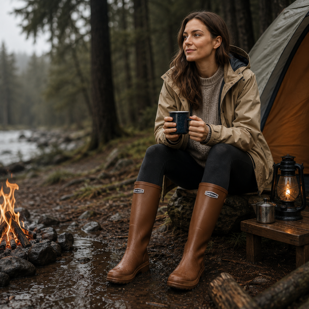 Waterproof Knee-High PVC Rain Boots Women's Men's Unisex Garden Mud Outdoor Living Durable Grip Comfort | Sansoti
