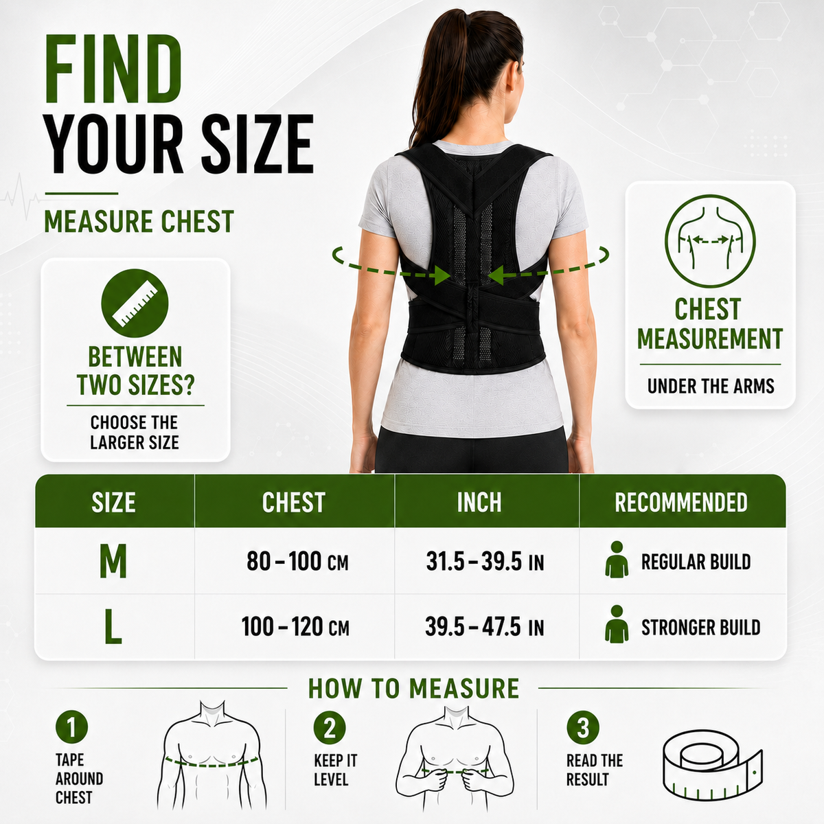 Adjustable One-Piece Back Brace, Posture Correction, Shoulder and Lumbar Support, Breathable Polyester Back Support | Sansoti