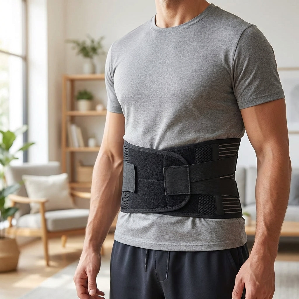 Adjustable Lumbar Support Belt, Breathable Back Brace, Posture Correction for Lifting Work and Daily Use | Sansoti