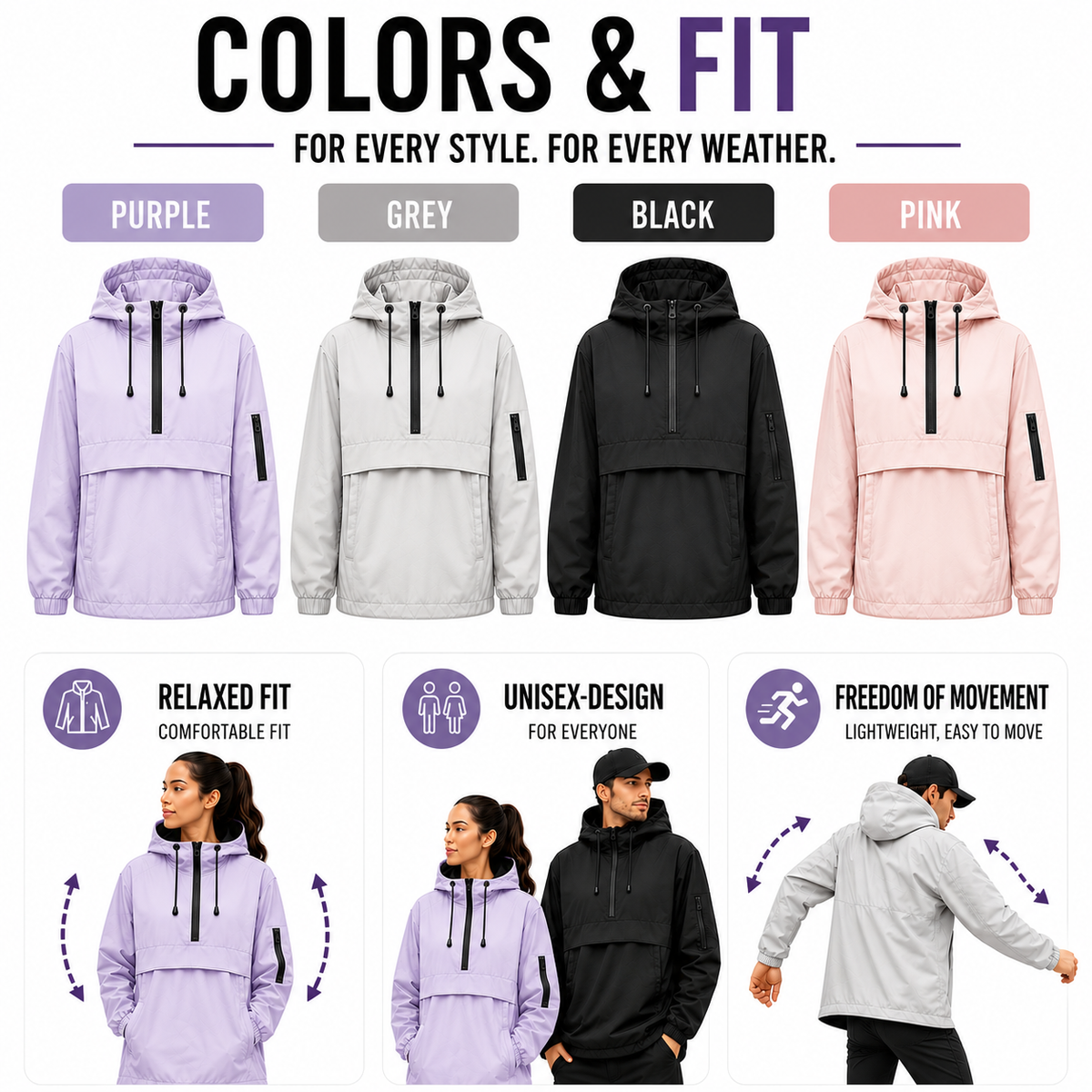 Waterproof Women's Parka Windproof Winter Coat with Hood Zipper Functional Outdoor Jacket Winter Clothing | Sansoti