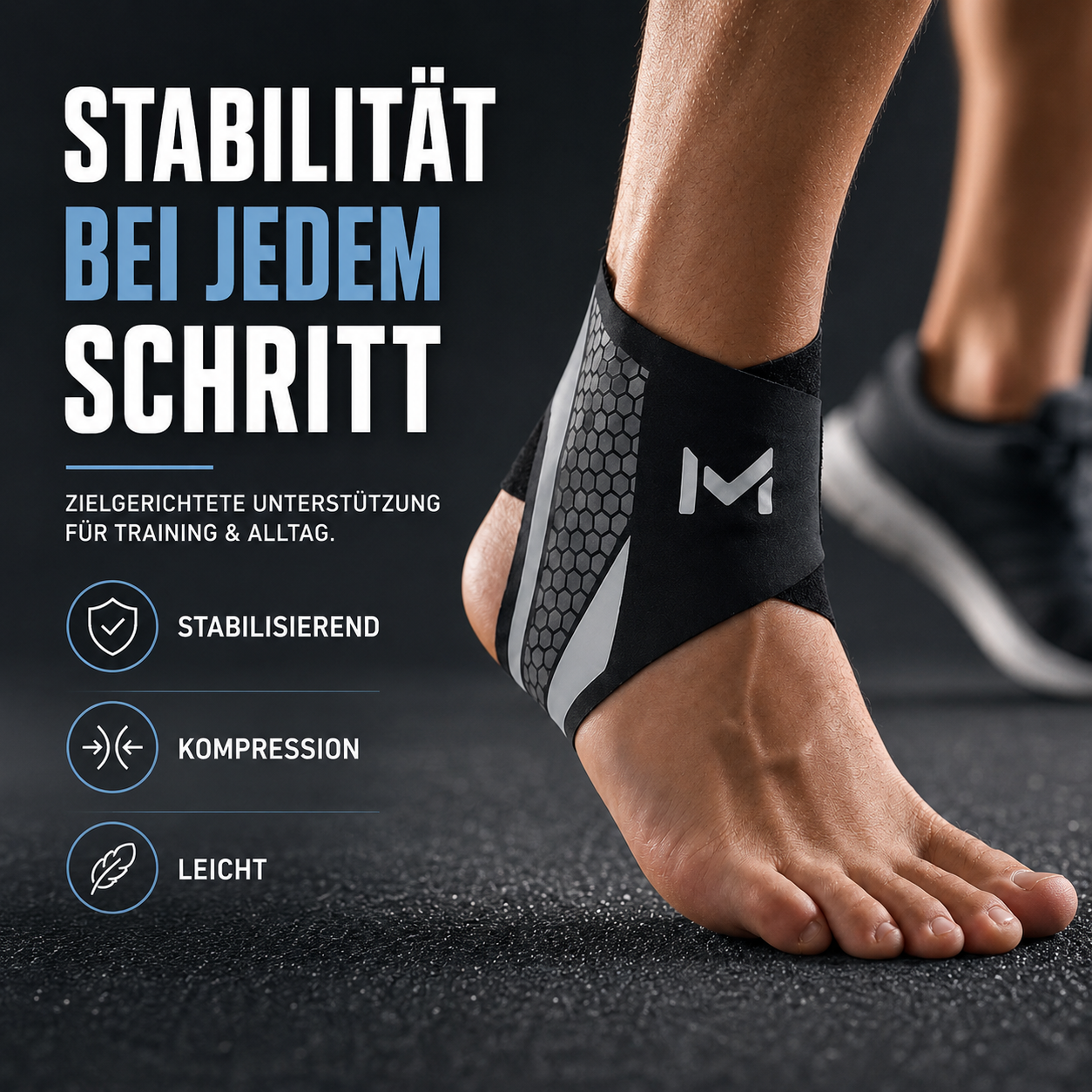 Verstelbare Enkelbrace voor Sport en Herstel – Flexibele Ondersteuning met Compressie | Sansoti