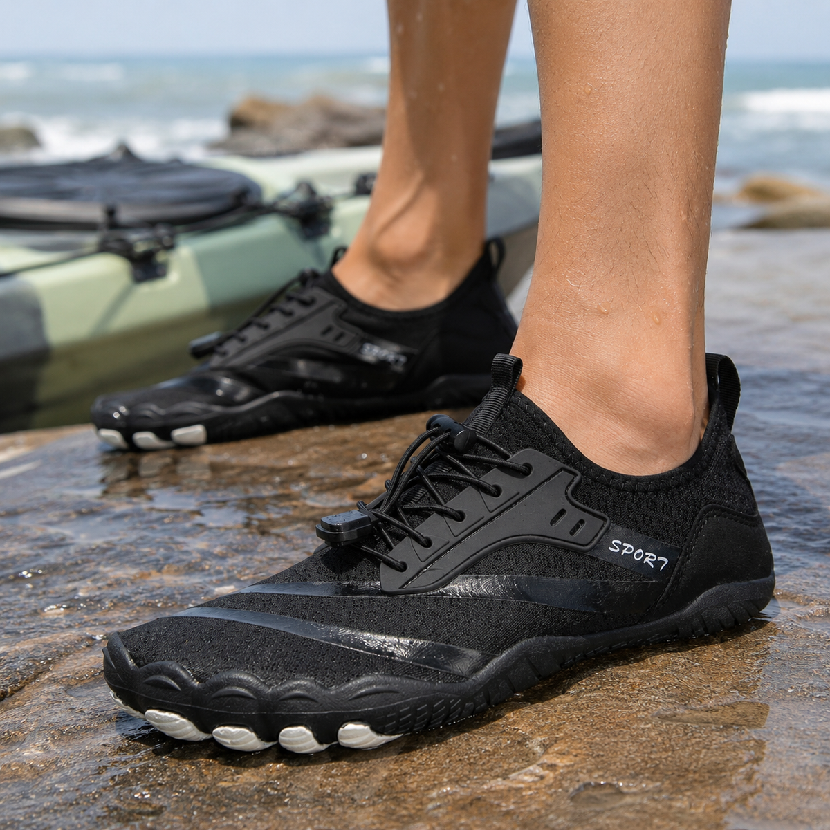 Quick-Drying Non-Slip Barefoot Water Shoes for Men and Women Swim Shoes for Beach Pool Water Sports Surfing | Sansoti
