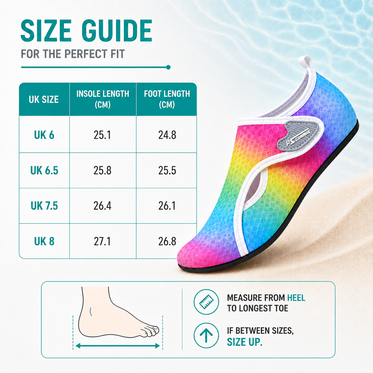 Water Socks with Non-Slip Sole for Swimming Beach Yoga Surfing Water Sports Black Blue Pink Yellow White Unisex | Sansoti