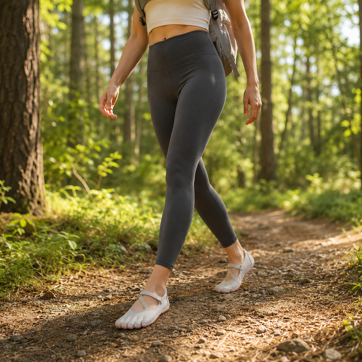 Vijfteenschoen Dames Trailloopschoen Barefoot Zwart Grijs Roze Flexibel Natuurlijk Wandelpad Outdoor Sportschoen | Sansoti