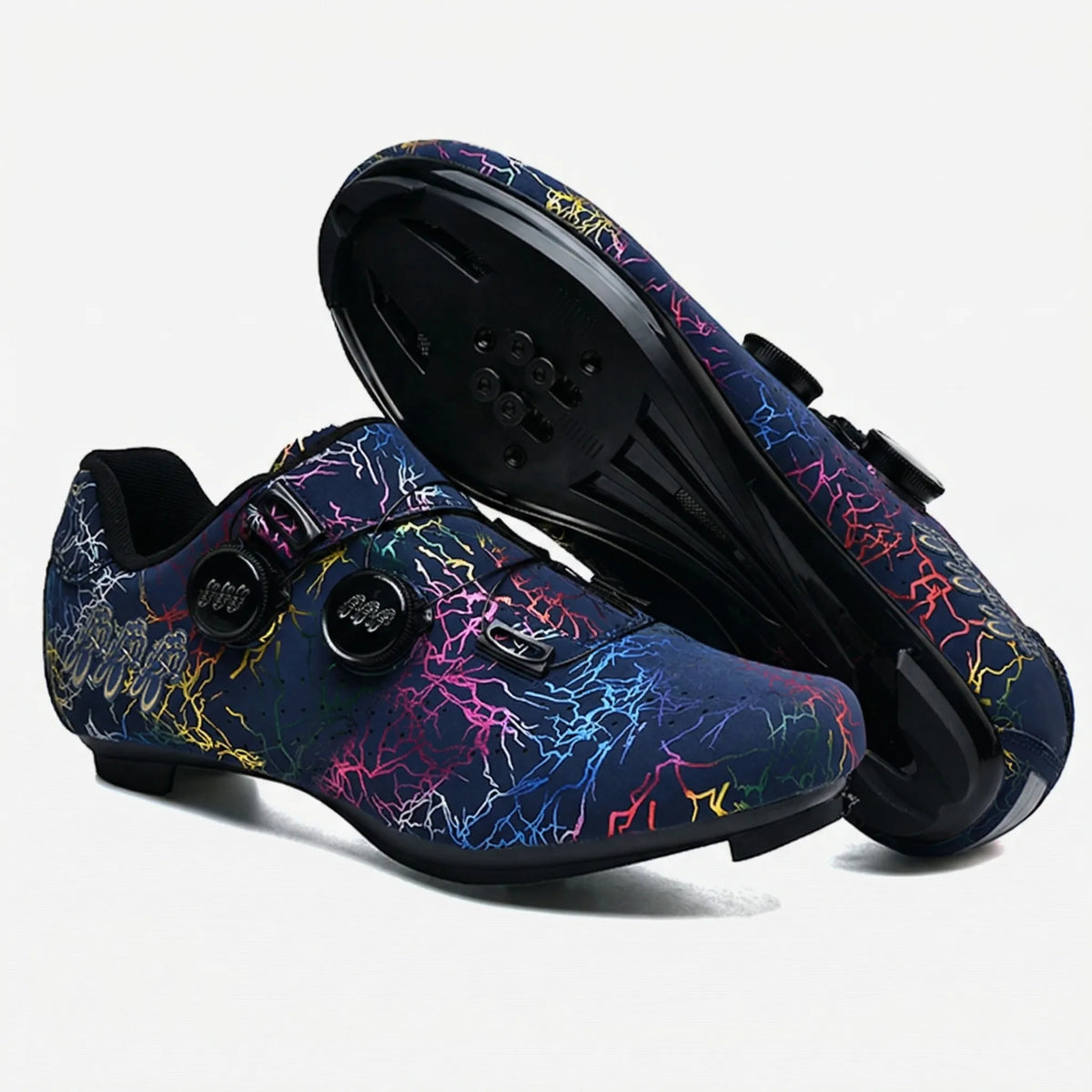 Fahrradschuhe SPD-kompatibel mit Drehverschlusssystem Unisex Radsport MTB Mountainbike Rennrad Weiß Grün Blau | Sansoti