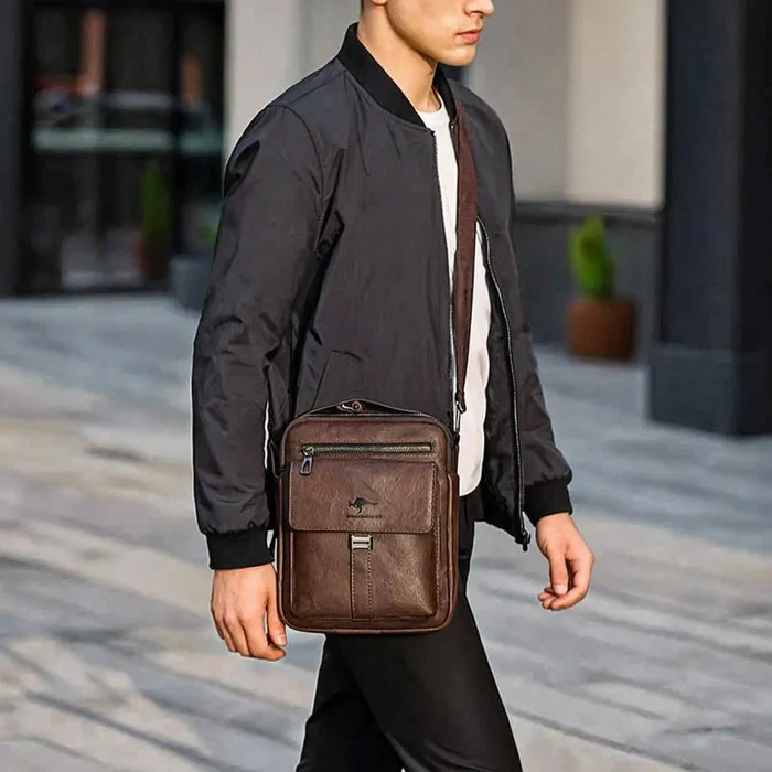 Sac bandoulière compact pour homme, plusieurs compartiments, réglable et léger, pour les voyages, le travail et l’usage quotidien | Sansoti