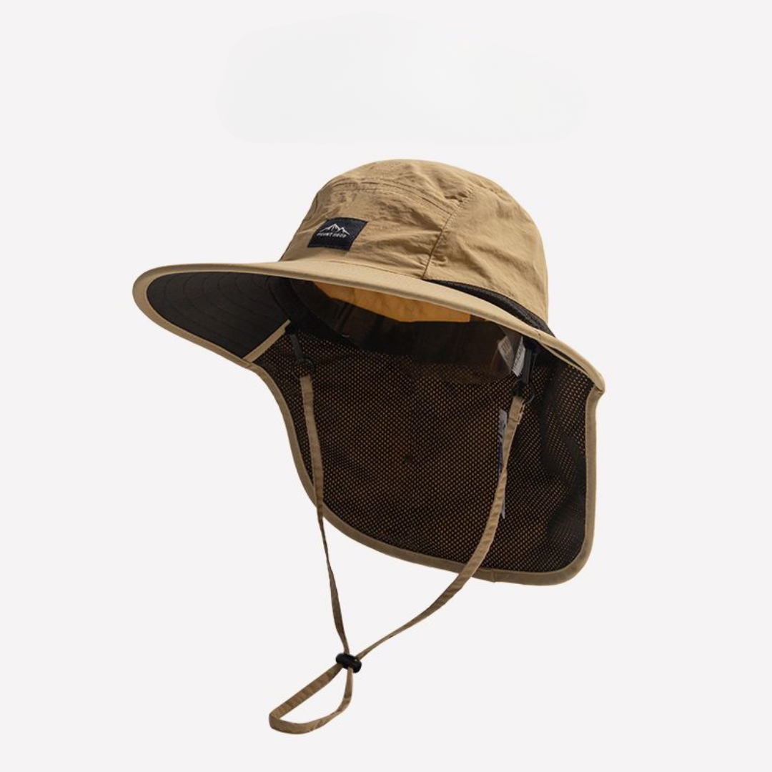 Sun Protection Hat with Neck Flap Breathable Quick-Drying UPF 50+ Hiking Fishing Outdoor Unisex Summer Hat | Sansoti