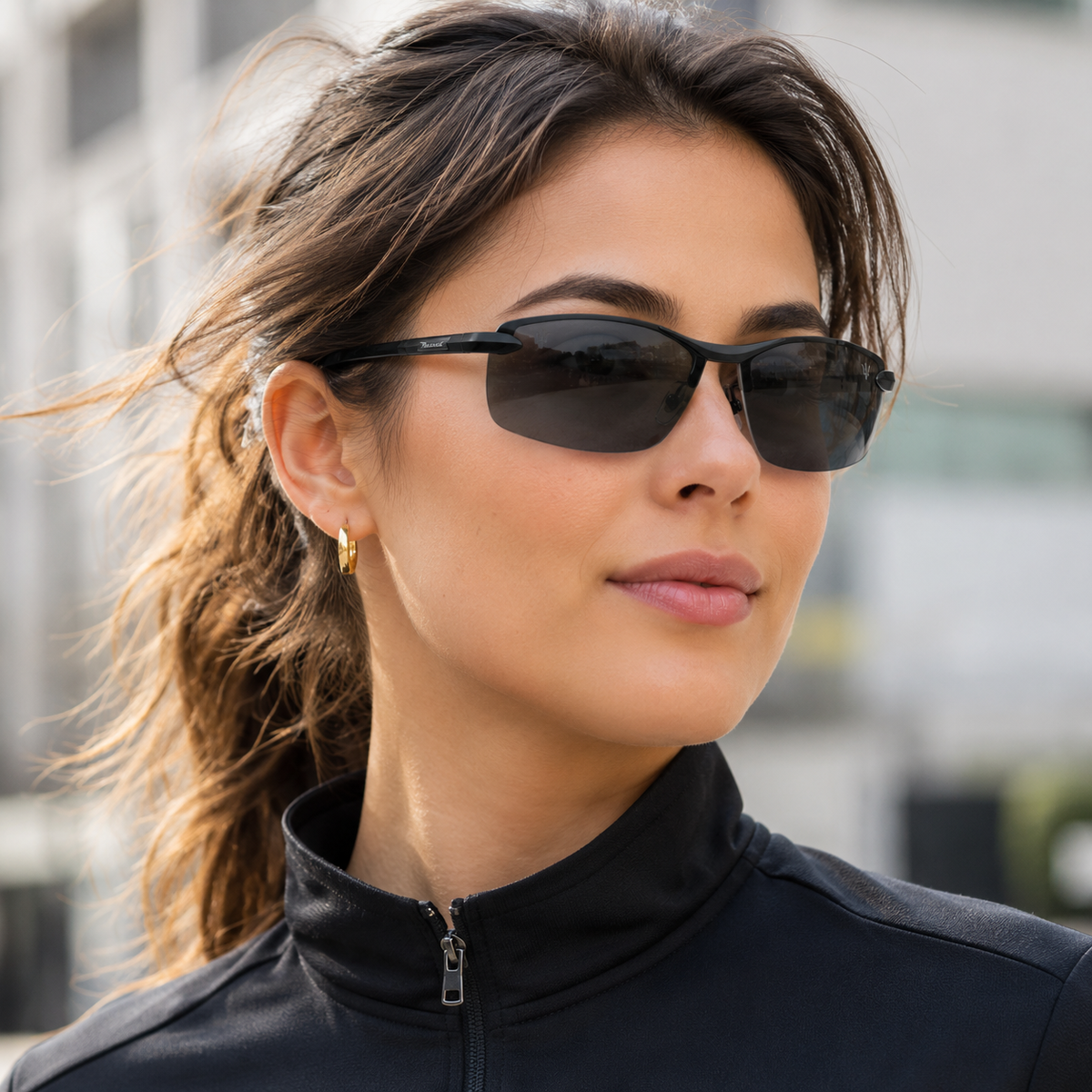 Lightweight Polarized Sunglasses Half-Frame Photochromic UV400 Protection Sports Cycling Driving | Sansoti