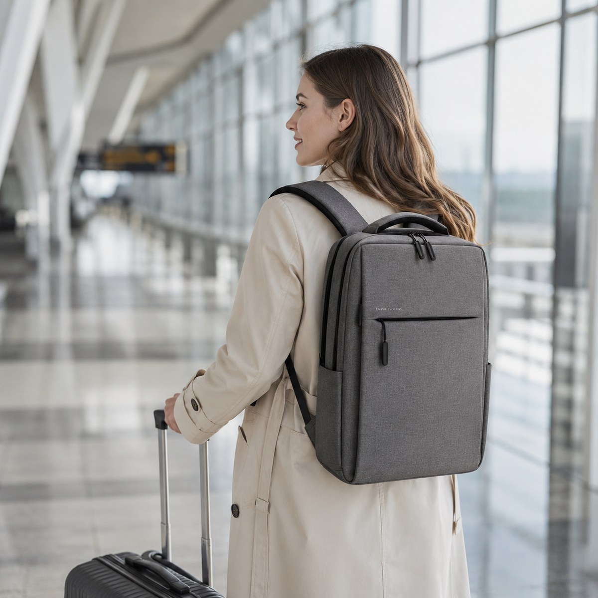 Wasserdichter Laptoprucksack 15,6 Zoll mit gepolstertem Fach, Alltag, Pendeln, Reisen, Organisation, Schule, Universität | Sansoti