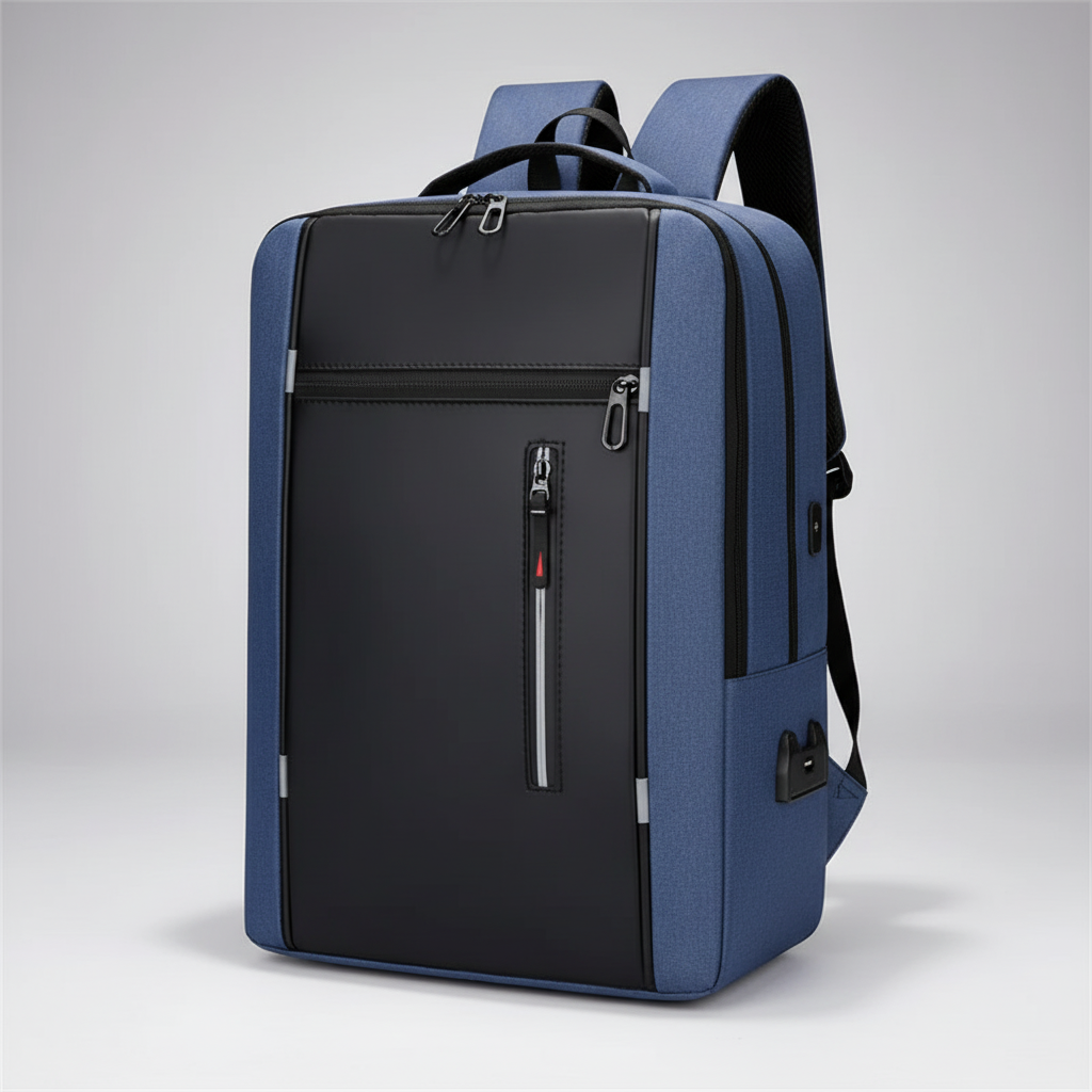 Waterdichte Rugzak met USB-Poort 15.6 Inch Laptopvak Ergonomische Schouderbanden voor Dagelijks Gebruik Reizen | Sansoti