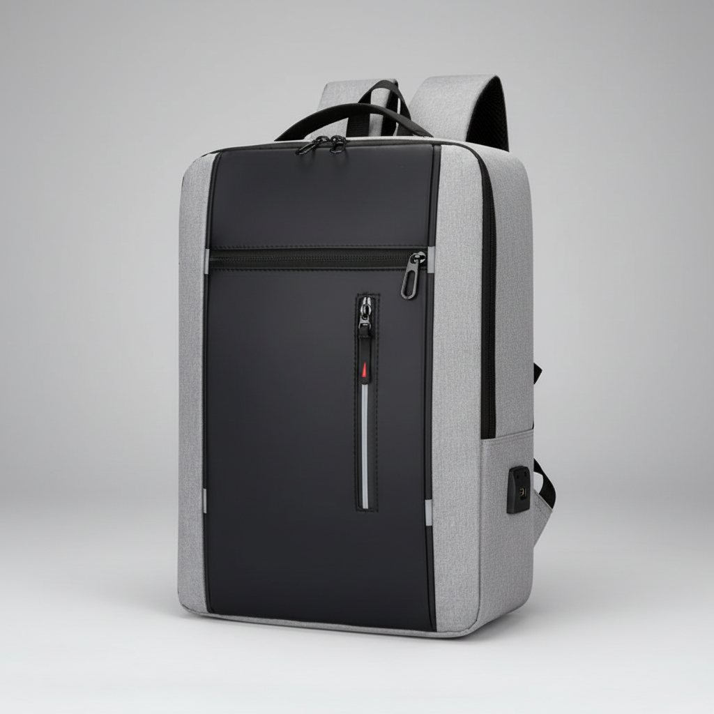 Waterdichte Rugzak met USB-Poort 15.6 Inch Laptopvak Ergonomische Schouderbanden voor Dagelijks Gebruik Reizen | Sansoti