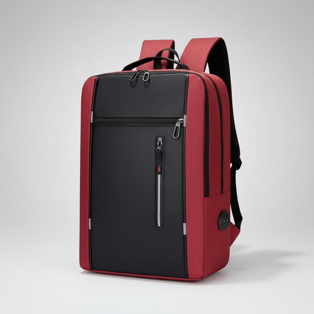 Waterdichte Rugzak met USB-Poort 15.6 Inch Laptopvak Ergonomische Schouderbanden voor Dagelijks Gebruik Reizen | Sansoti