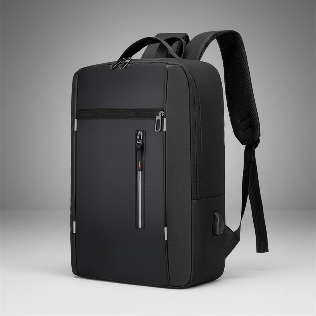 Waterdichte Rugzak met USB-Poort 15.6 Inch Laptopvak Ergonomische Schouderbanden voor Dagelijks Gebruik Reizen | Sansoti