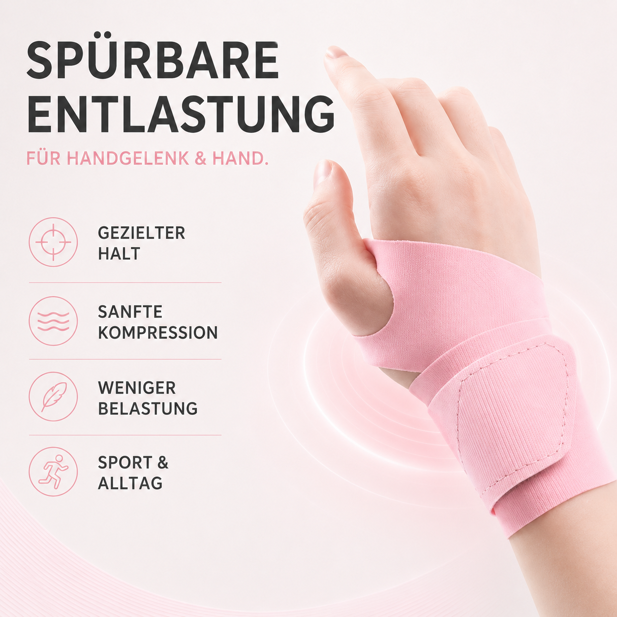 Polsbrace Ultralight — Ademende Nylon Handsteun met Verstelbare Sluiting voor Training en Dagelijks Gebruik | Sansoti
