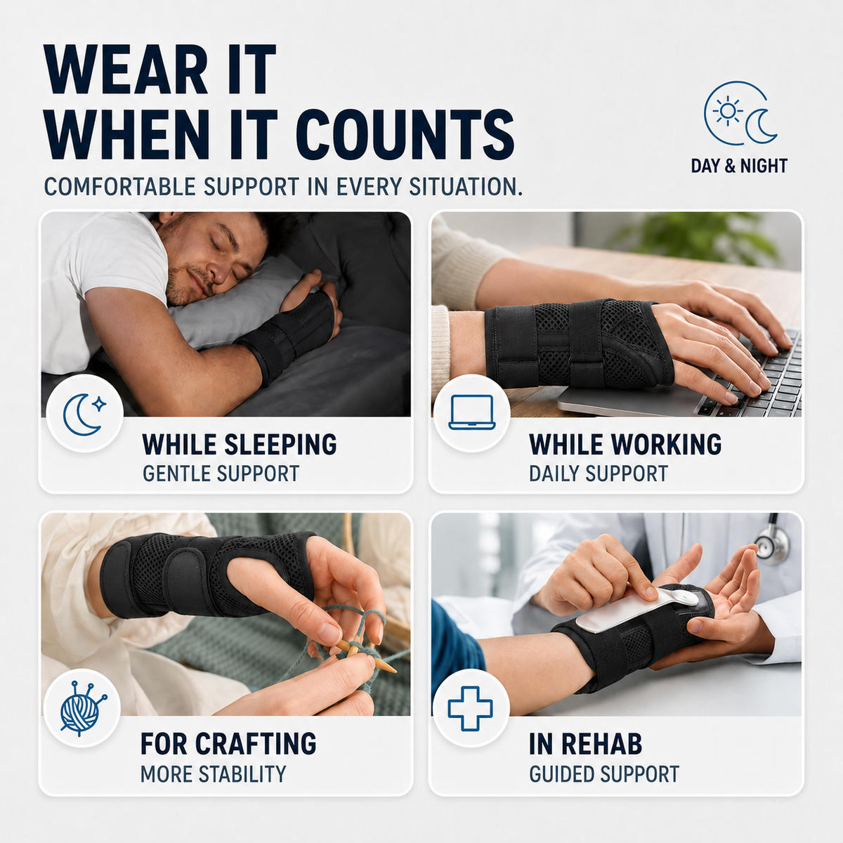 Adjustable Wrist Brace with Removable Splints for Left and Right Hands Pain Relief and Support | Sansoti