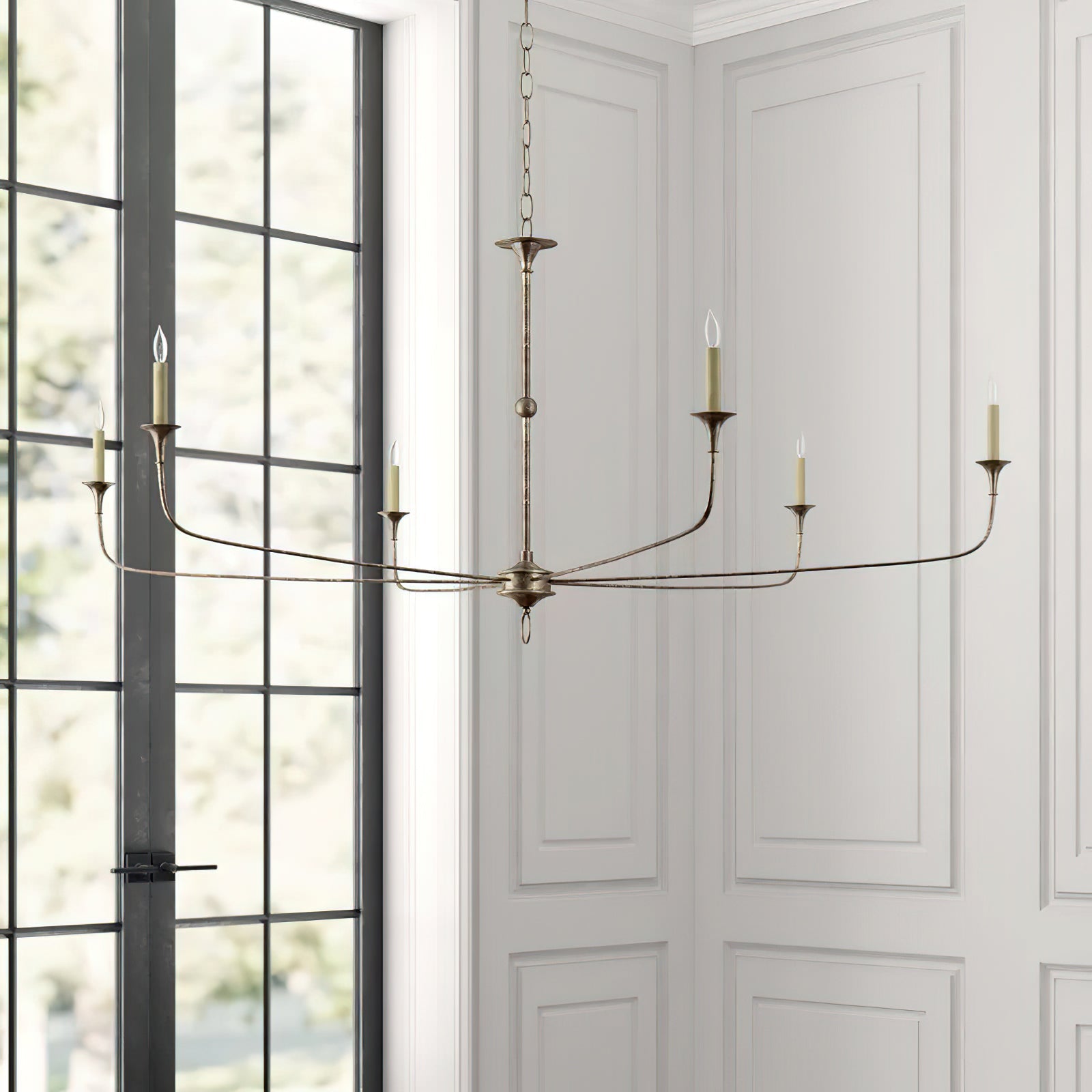 Lampe Bougie Lustre Laiton Métal Or Noir Blanc Nickel Salon Salle à Manger 5 6 Bras Suspension Vintage Lustre Bougies | Restfield