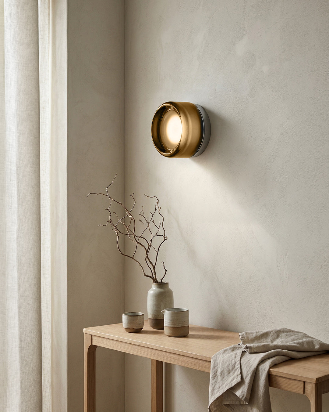 Minimalistische LED-Wandlamp Rond Aluminium Acryl Diffuus Licht Warm Wit Modern Design Compact Slaapkamer Gang Accentverlichting | Sansoti