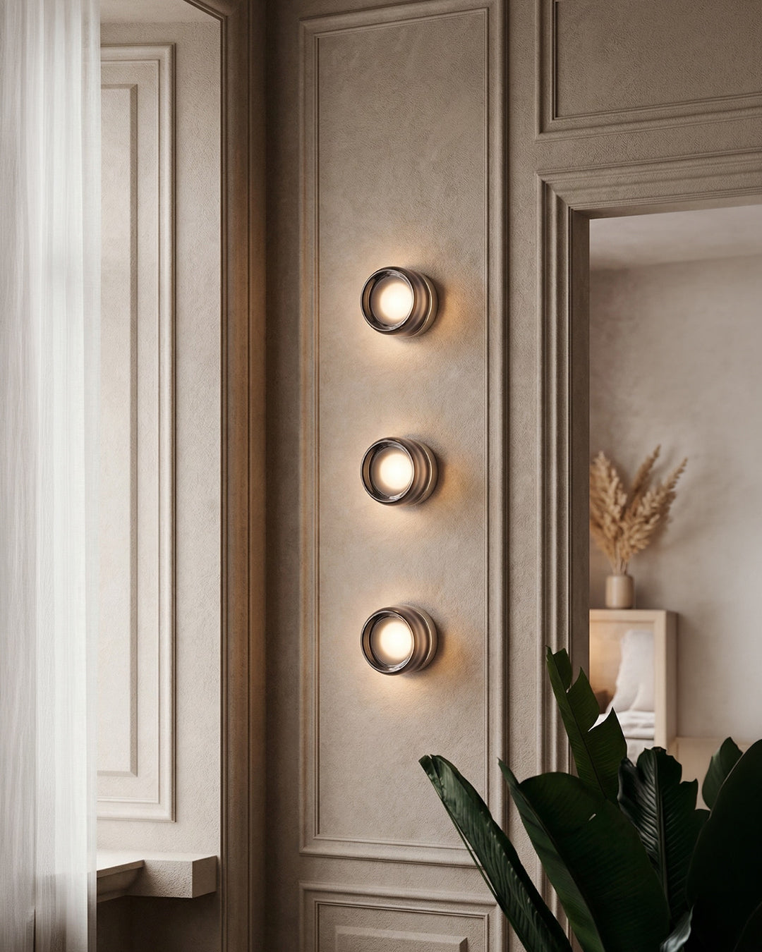 Minimalistische LED-Wandlamp Rond Aluminium Acryl Diffuus Licht Warm Wit Modern Design Compact Slaapkamer Gang Accentverlichting | Sansoti