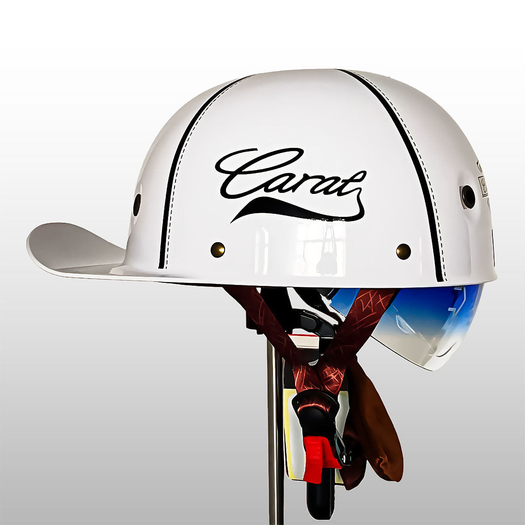 Half-Face Motorhelm met DOT & ECE Certificering - Sportieve Baseballcap Stijl Veiligheidshelm voor Scooter | Sansoti