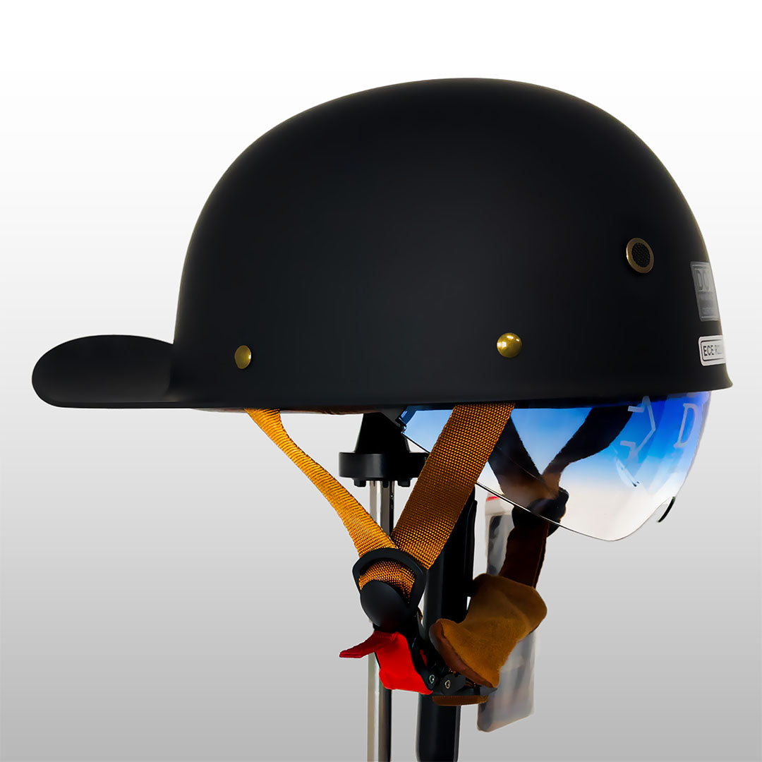 Half-Face Motorhelm met DOT & ECE Certificering - Sportieve Baseballcap Stijl Veiligheidshelm voor Scooter | Sansoti
