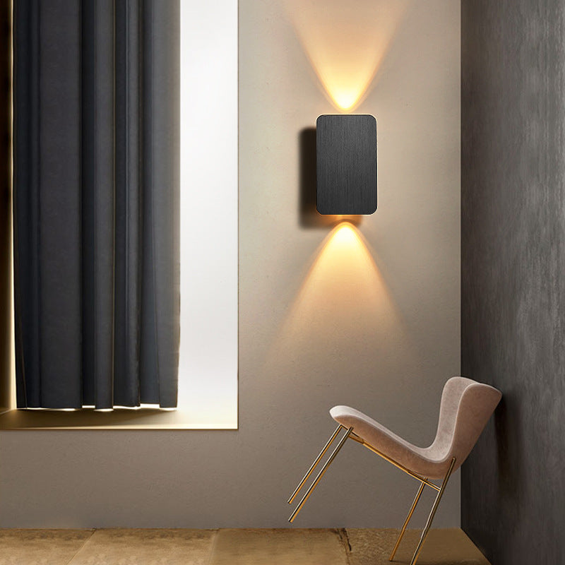 Moderne rechthoekige LED wandlamp voor binnen – strakke binnenwandverlichting in diverse kleuren | Sansoti