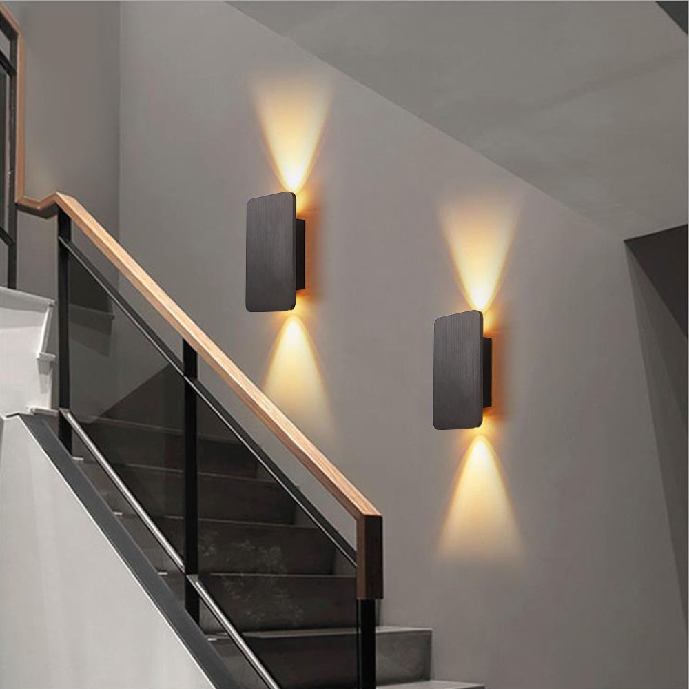 Moderne rechthoekige LED wandlamp voor binnen – strakke binnenwandverlichting in diverse kleuren | Sansoti