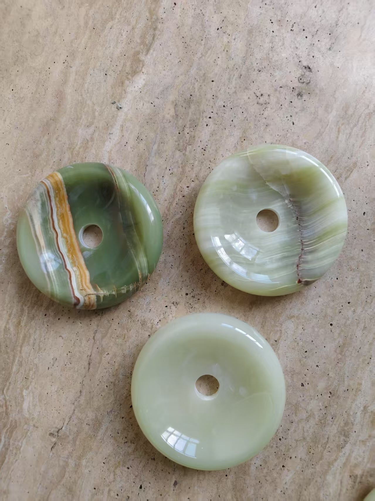 Runde Jade-Wandleuchte mit Glasschirm – Luxuriöse Naturstein-Designleuchte 14 cm | Restfield