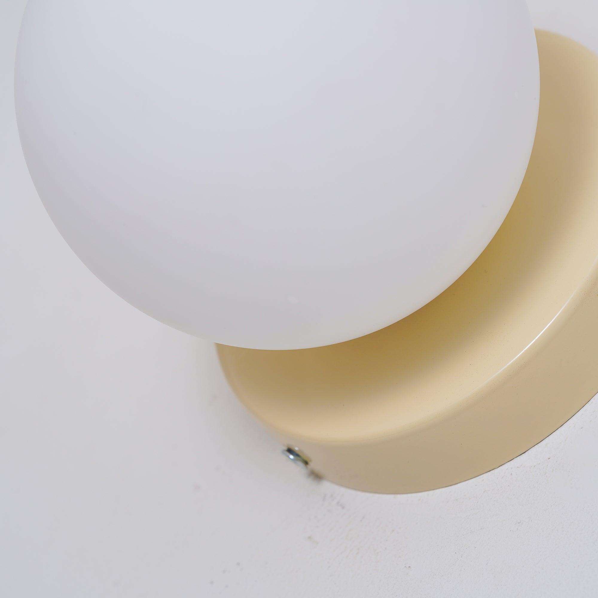 Nuvol Wandlamp — Metalen Wandspot met Glazen Bol ø12cm — Compacte Wandverlichting in 5 Kleuren | Sansoti