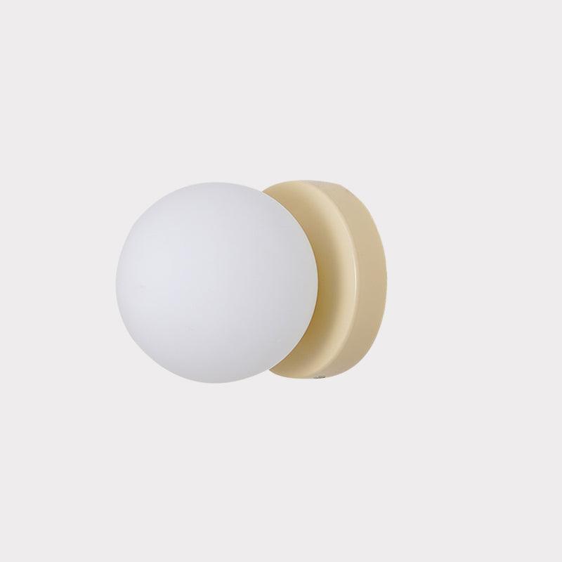 Nuvol Wandlamp — Metalen Wandspot met Glazen Bol ø12cm — Compacte Wandverlichting in 5 Kleuren | Sansoti