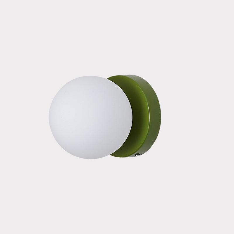 Nuvol Wandlamp — Metalen Wandspot met Glazen Bol ø12cm — Compacte Wandverlichting in 5 Kleuren | Sansoti