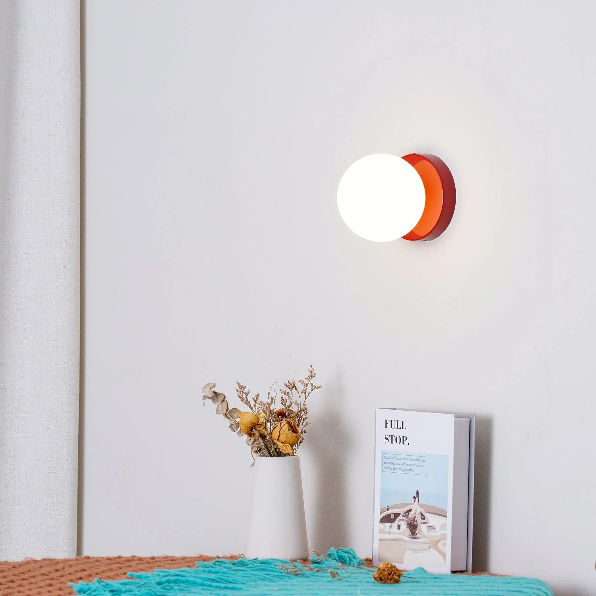Wandlamp Glas Rond Nordisch Minimalistisch G9 LED Zwart Wit Groen Slaapkamer | Sansoti