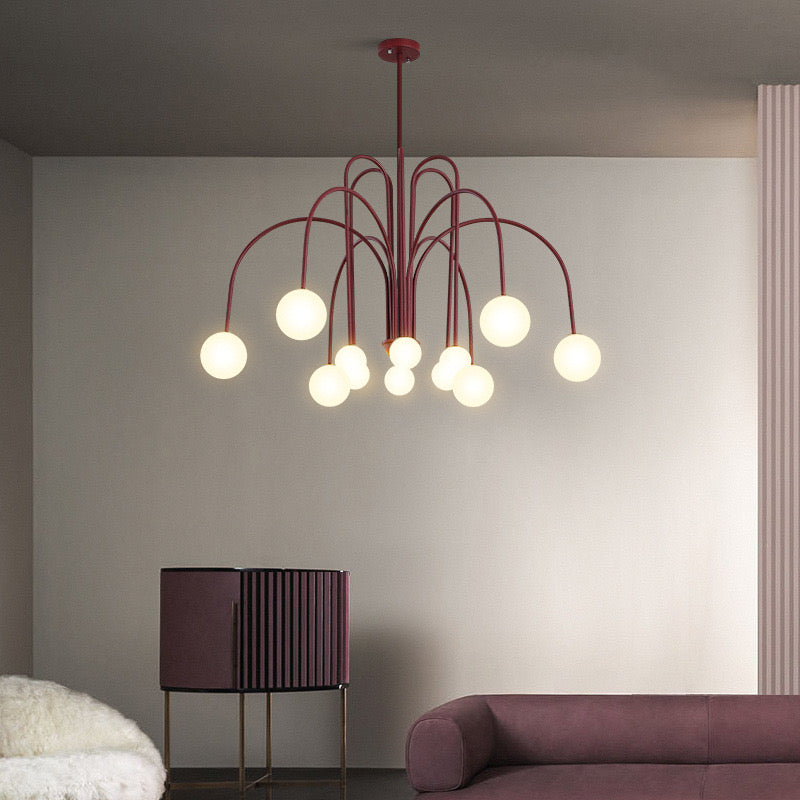 Hanglamp Zwaluwen Metaal Glas Zwart Goud Roze G9 LED Woonkamer Slaapkamer Decoratief | Sansoti