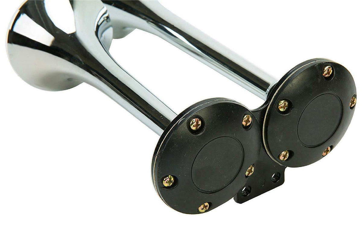 Compacte Luchthoorn 150 dB voor Auto Vrachtwagen Boot met Compressor Dubbele Trompet 12V Waarschuwingssysteem | Sansoti