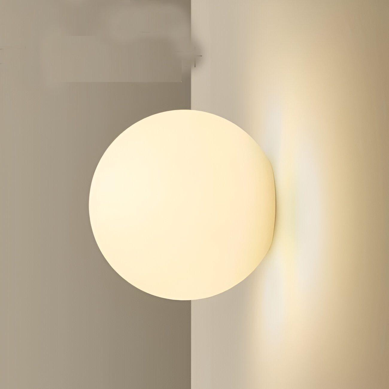 Wandlamp Rond Gesatineerd Glas Minimalistisch Japandi Ø12 Ø20 Slaapkamer Hal | Sansoti