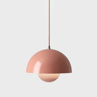 Scandinavische Hanglamp Halfrond Metalen Kap 1-Lichtpunt Modern Design Eetkamer Woonkamer | Sansoti