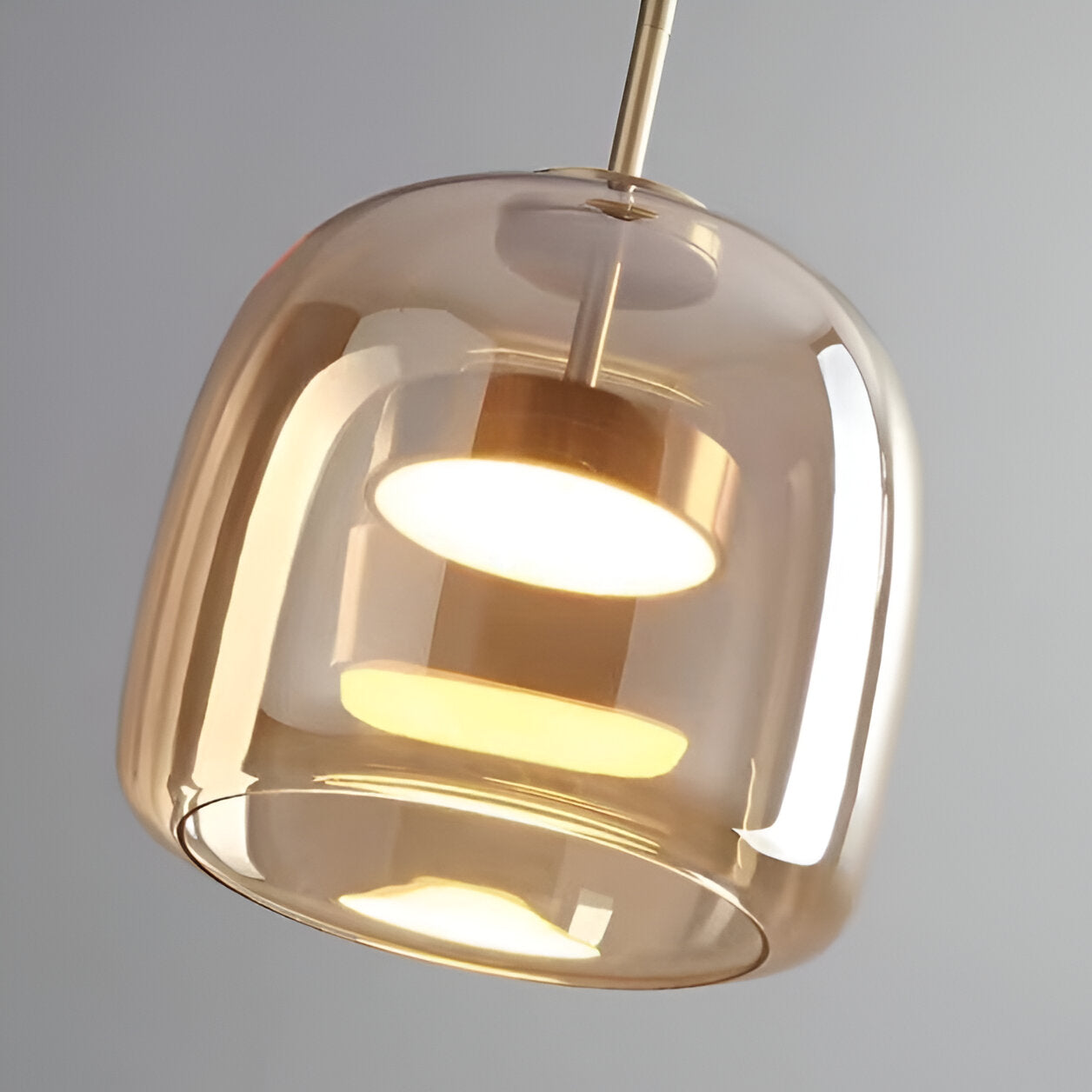 Hängelampe Rauchglas Retro Trio Handgeblasen Dimmbar Verstellbar Schwarz | Restfield