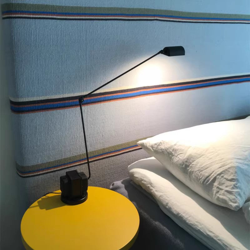 Adjustable LED Desk Lamp with Articulated Arm Black White Red Yellow Nickel Dimmable Table Lighting Work Lamp | Sansoti
