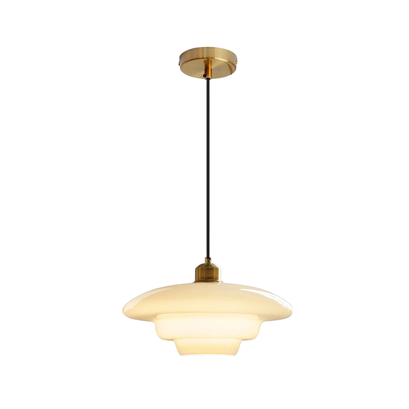 Suspension en verre blanc laiteux E27 verre blanc cuisine salle à manger couloir éclairage moderne minimaliste | Restfield