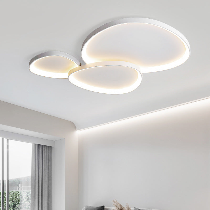 Moderne Armure plafondlamp aluminium acryl LED wit woonkamer slaapkamer design verlichting rond plafondlamp | Sansoti