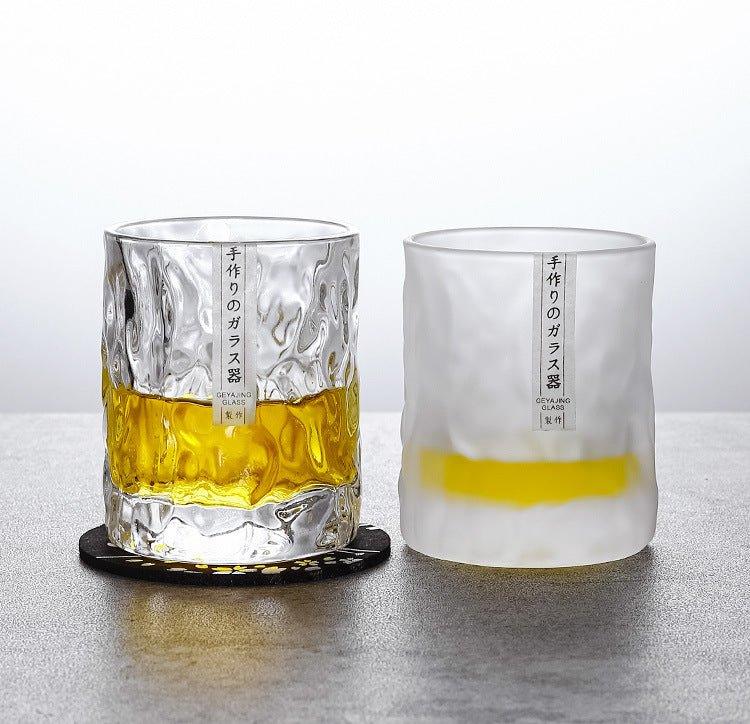 Whiskeyglas Edo Kiriko Glacier Japanisches handgeschliffenes Kristall mit Geschenkbox aus Holz | Restfield