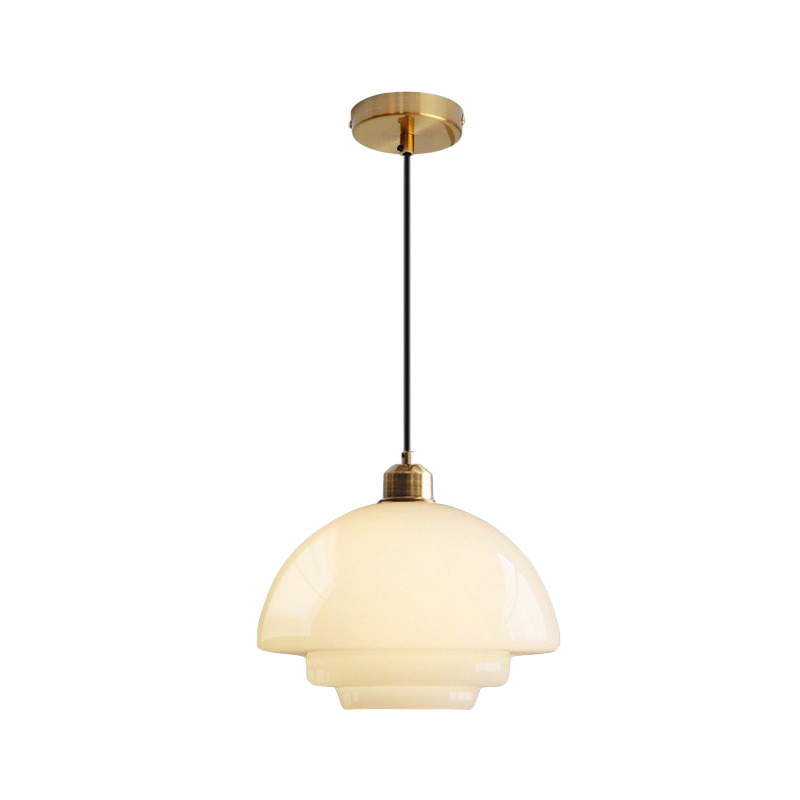 Suspension en verre blanc laiteux E27 verre blanc cuisine salle à manger couloir éclairage moderne minimaliste | Restfield