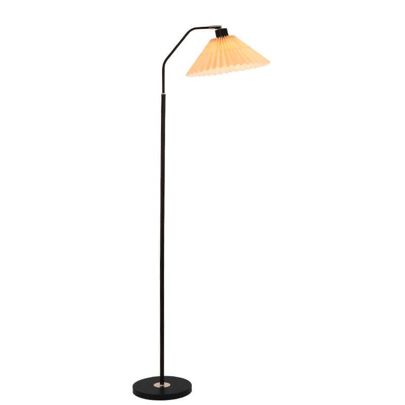 Stehleuchte Plissierter Schirm Metall 149cm Wohnzimmer Schlafzimmer Dimmbar Standleuchte Stoff Retro Skandinavisch Leselampe | Restfield