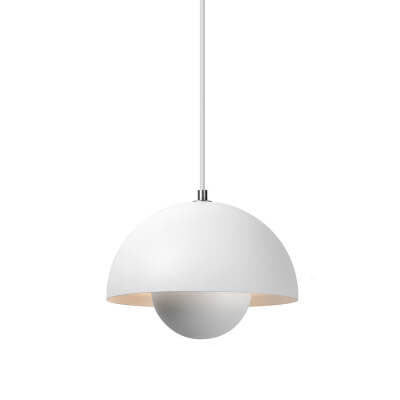 Scandinavische Hanglamp Halfrond Metalen Kap 1-Lichtpunt Modern Design Eetkamer Woonkamer | Sansoti