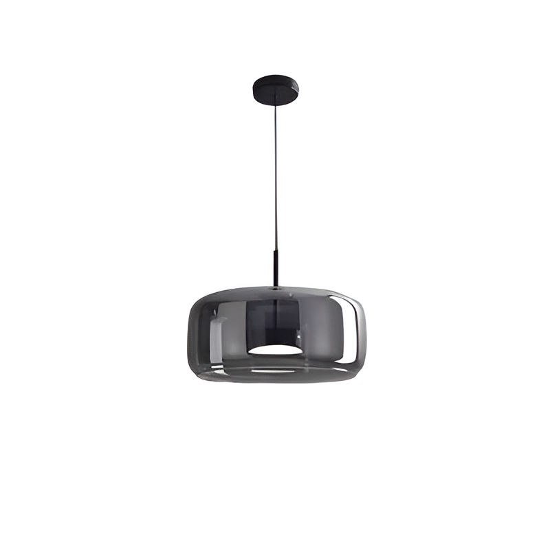 Hängelampe Rauchglas Retro Trio Handgeblasen Dimmbar Verstellbar Schwarz | Restfield