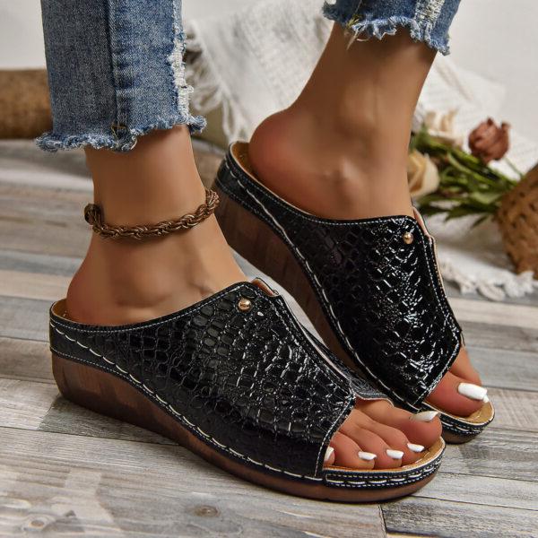 Sandales orthopédiques pour femmes avec soutien de la voûte plantaire et amorti, pour une bonne posture, confort estival et promenade | Sansoti