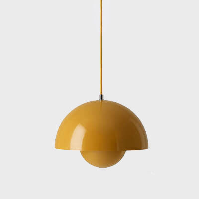 Scandinavische Hanglamp Halfrond Metalen Kap 1-Lichtpunt Modern Design Eetkamer Woonkamer | Sansoti